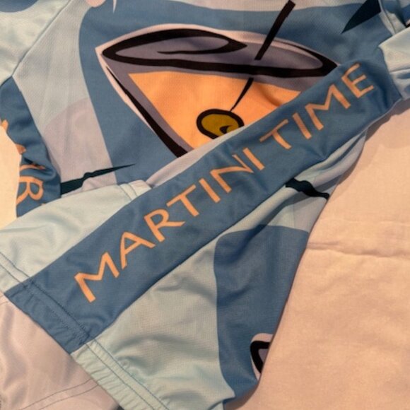 NEW BLUE MARTINI TIME WOMEN'S CYCLING JERSEY BY WORLD JERSEYS (SIZE MEDIUM) HTF - Picture 7 of 7